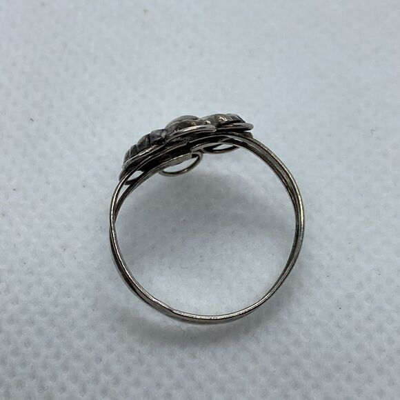 💛 925 Vintage Handmade Flower Ring *Tarnished* - Picture 3 of 5